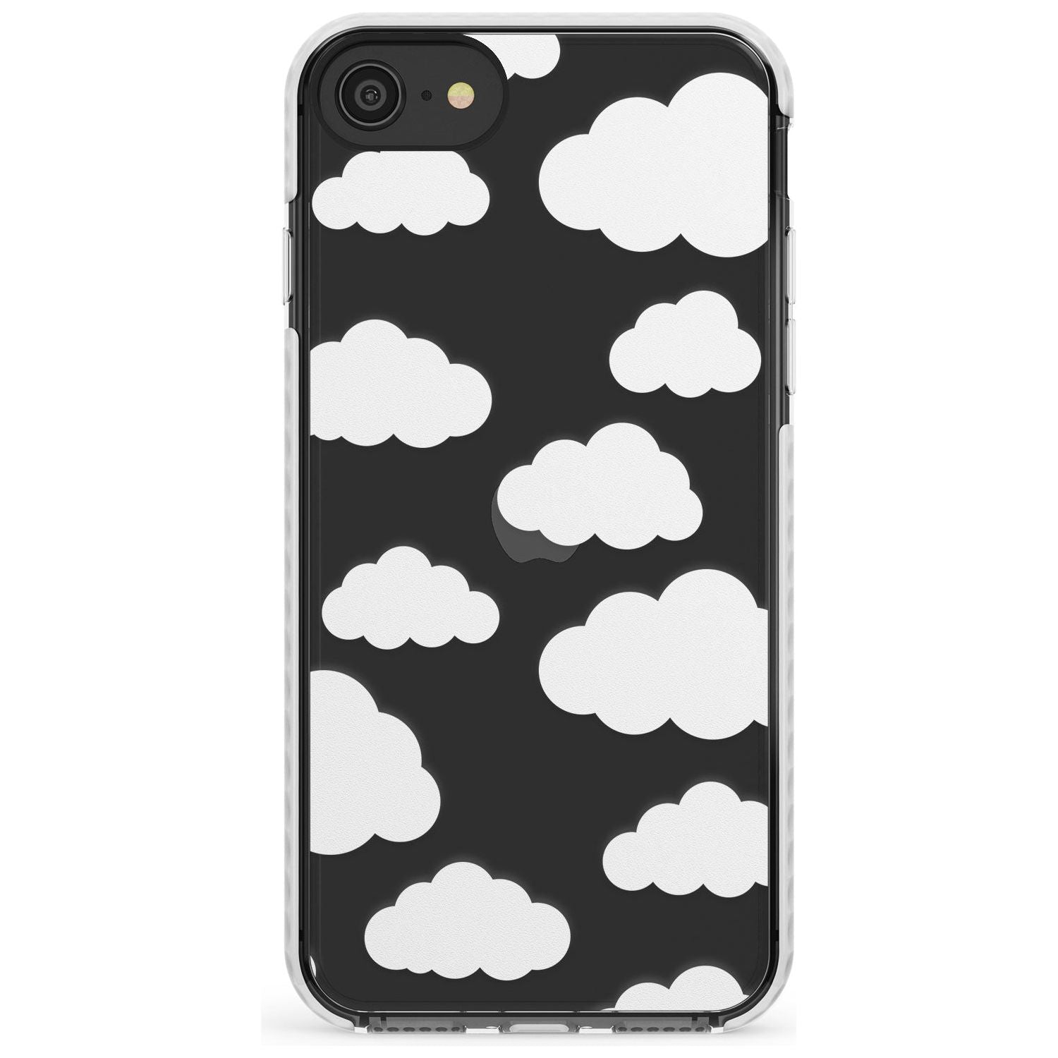 Transparent Cloud Pattern Slim TPU Phone Case for iPhone SE 8 7 Plus