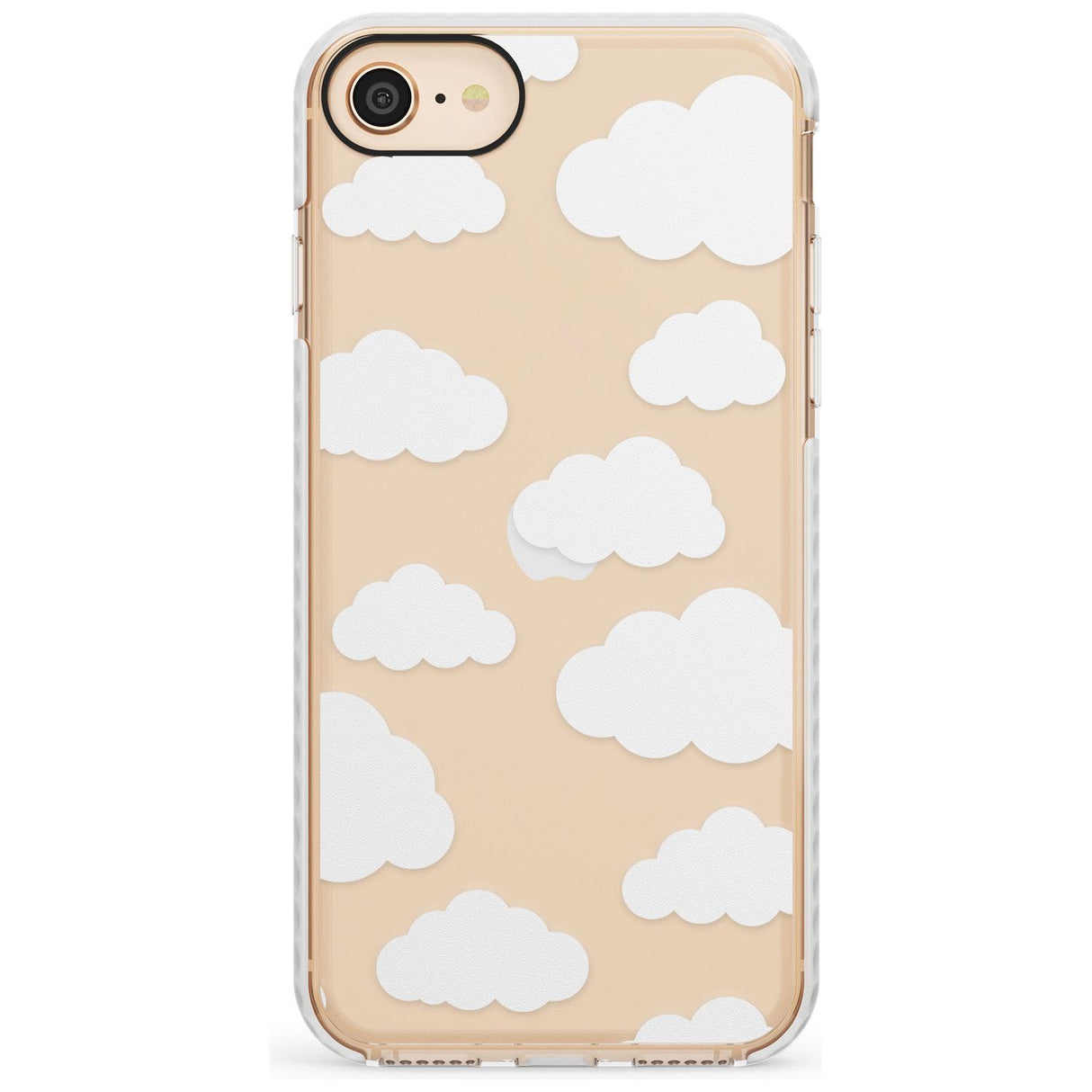 Transparent Cloud Pattern Slim TPU Phone Case for iPhone SE 8 7 Plus