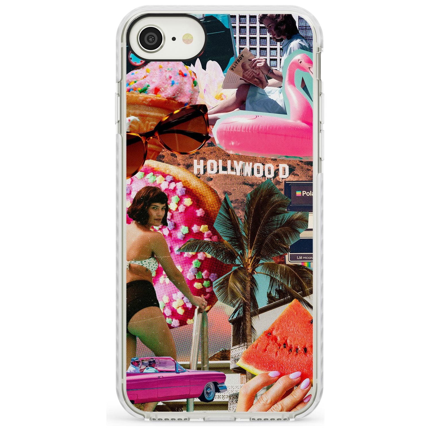 Vintage Collage: Hollywood Mix Impact Phone Case for iPhone SE 8 7 Plus