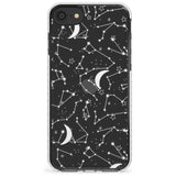 White Constellations on Clear Slim TPU Phone Case for iPhone SE 8 7 Plus