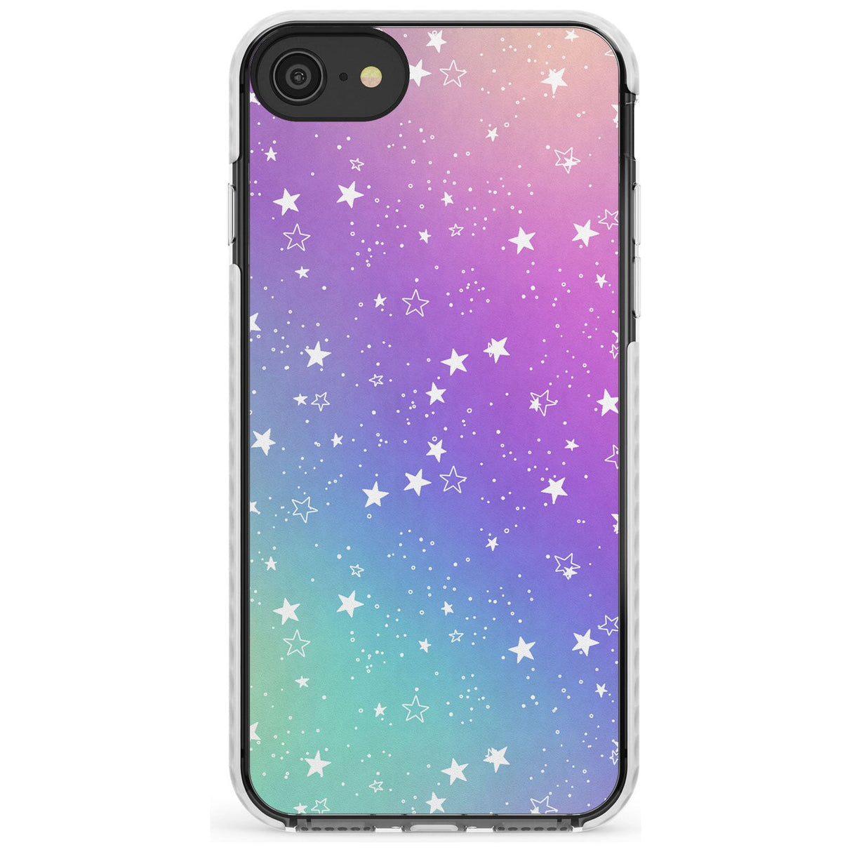 White Stars on Pastels Slim TPU Phone Case for iPhone SE 8 7 Plus