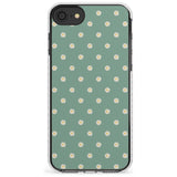 Daisy Pattern - Teal Cute Floral Daisy Design Slim TPU Phone Case for iPhone SE 8 7 Plus