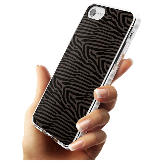 Dark Animal Print Pattern Zebra Impact Phone Case for iPhone SE 8 7 Plus