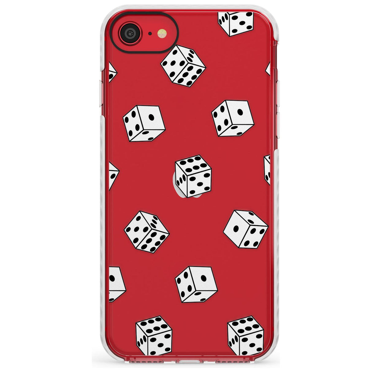 Clear Dice Pattern Impact Phone Case for iPhone SE 8 7 Plus