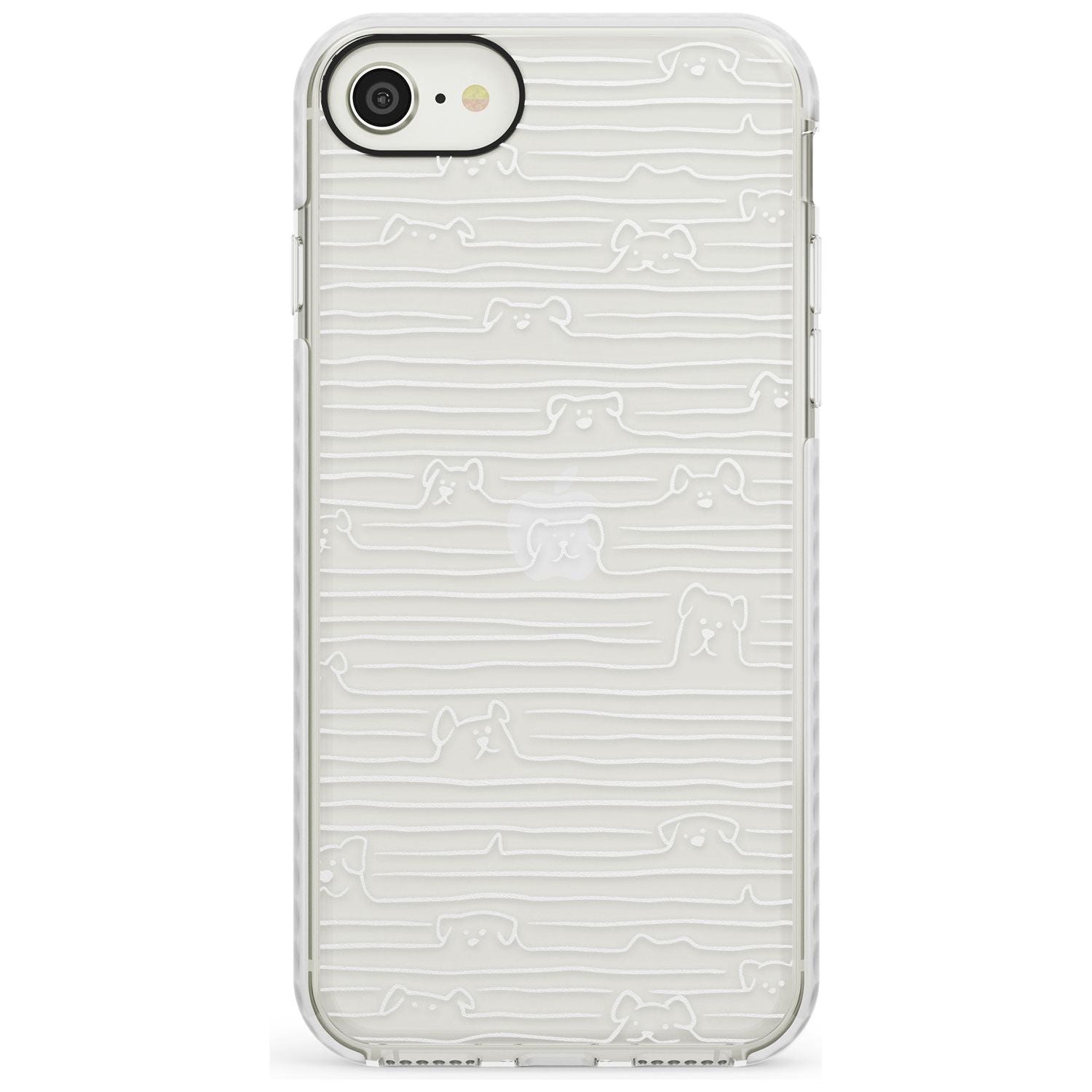 Dog Line Art - White Impact Phone Case for iPhone SE 8 7 Plus