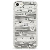 Dog Line Art - Black Impact Phone Case for iPhone SE 8 7 Plus