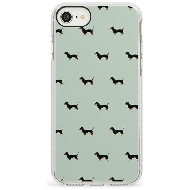 Dachshund Dog Pattern Impact Phone Case for iPhone SE 8 7 Plus