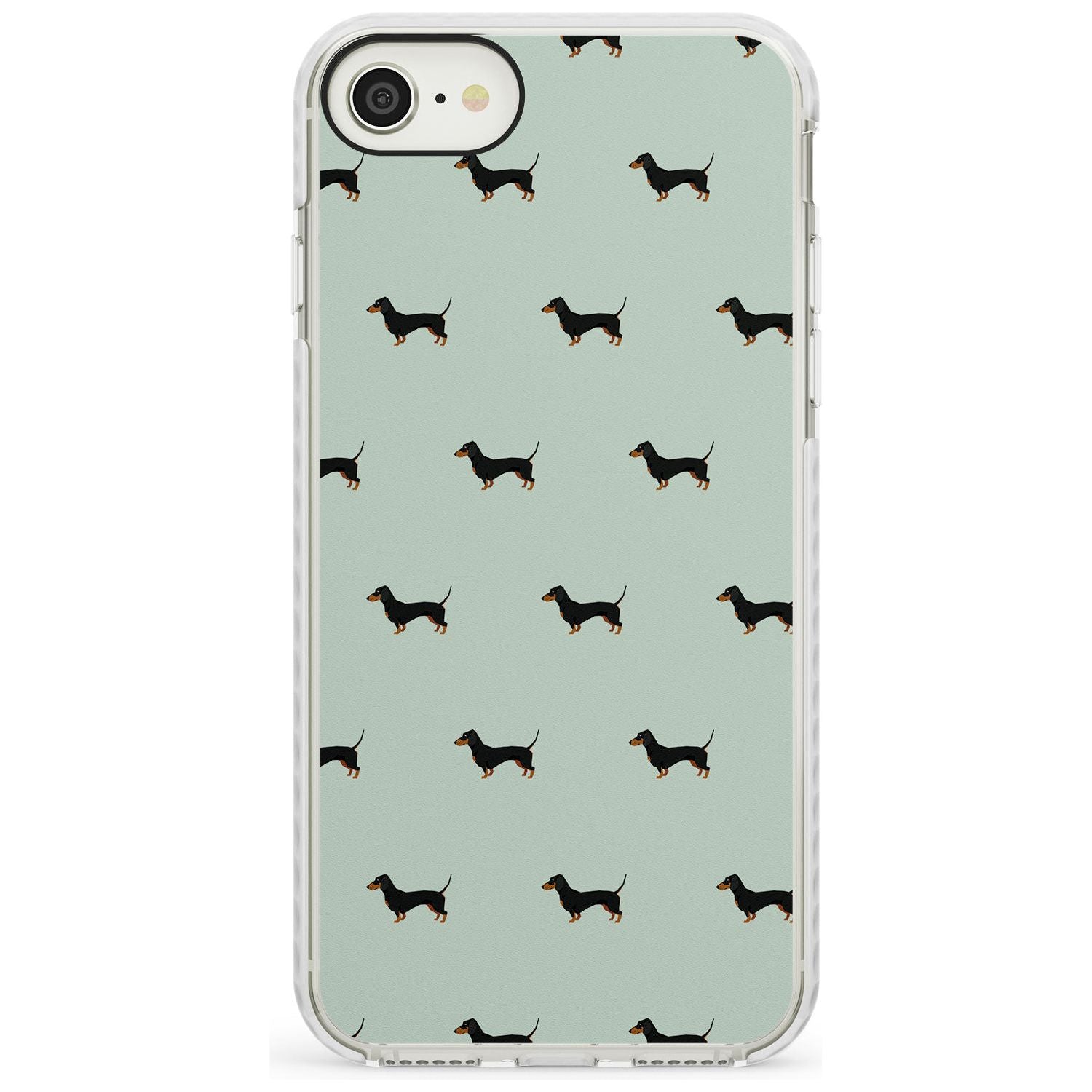 Dachshund Dog Pattern Impact Phone Case for iPhone SE 8 7 Plus