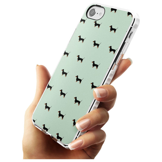 Dachshund Dog Pattern Impact Phone Case for iPhone SE 8 7 Plus