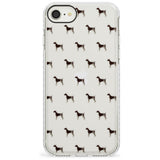 German Shorthaired Pointer Dog Pattern Clear Impact Phone Case for iPhone SE 8 7 Plus