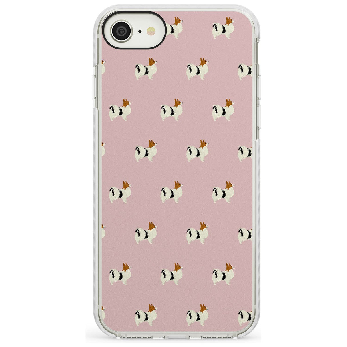 Papillon Dog Pattern Impact Phone Case for iPhone SE 8 7 Plus