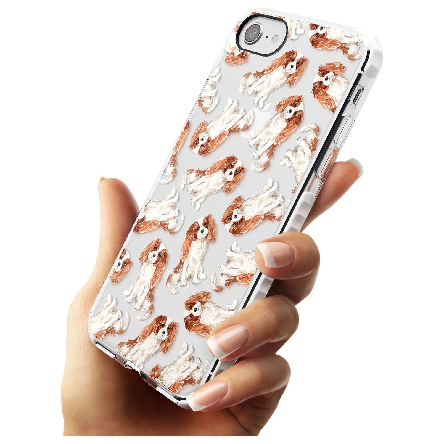 Cavalier King Charles Spaniel Dog Pattern Impact Phone Case for iPhone SE 8 7 Plus