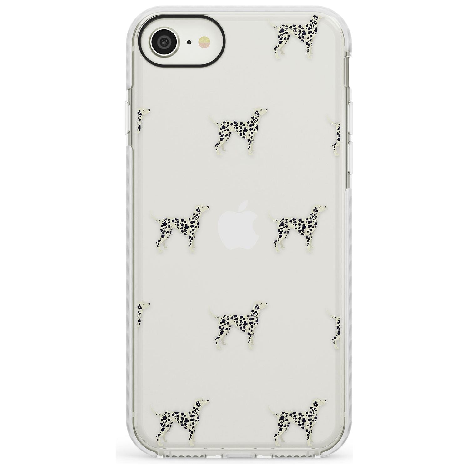 Dalmation Dog Pattern Clear Impact Phone Case for iPhone SE 8 7 Plus