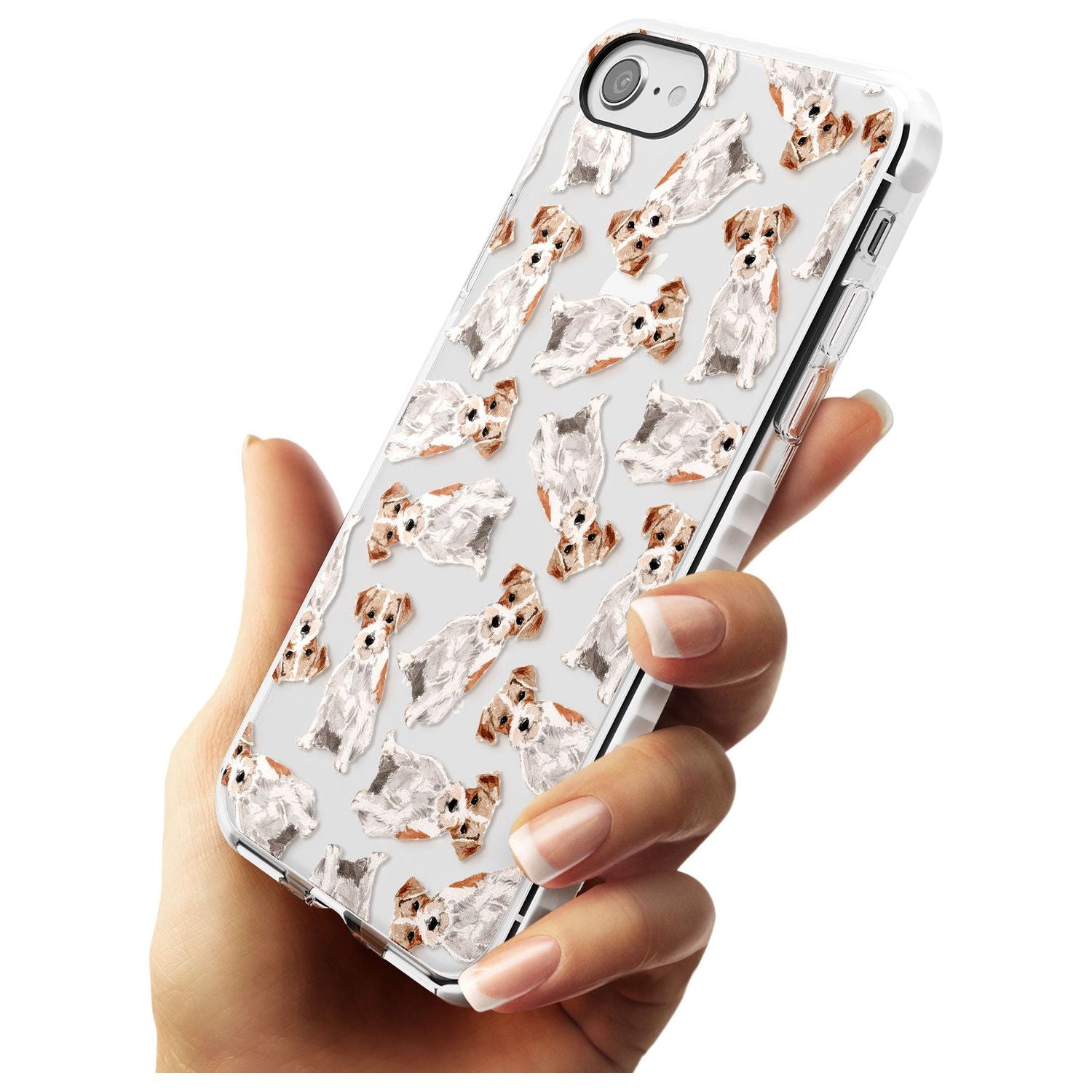 Wirehaired Jack Russell Watercolour Dog Pattern Impact Phone Case for iPhone SE 8 7 Plus
