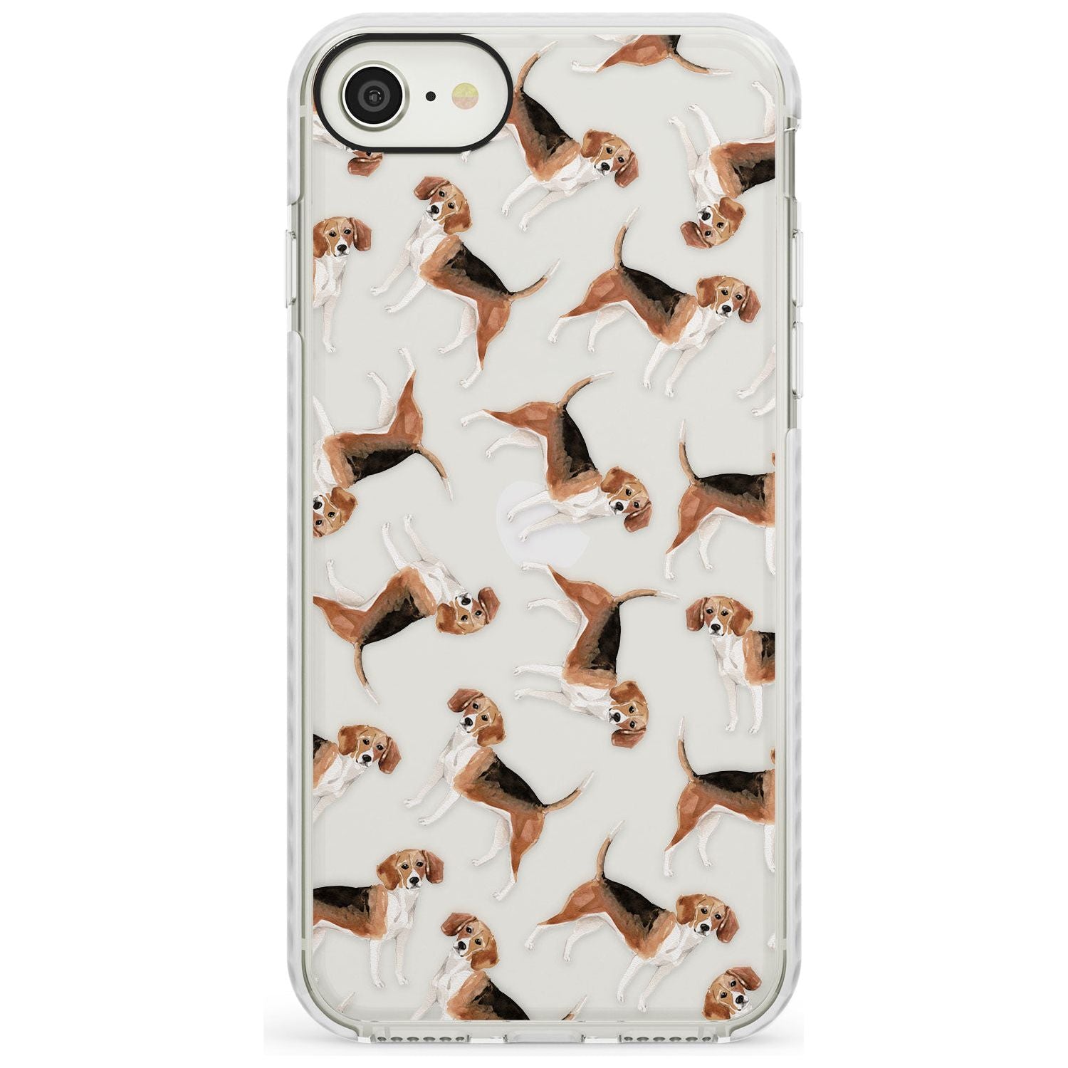 Beagle Watercolour Dog Pattern Impact Phone Case for iPhone SE 8 7 Plus