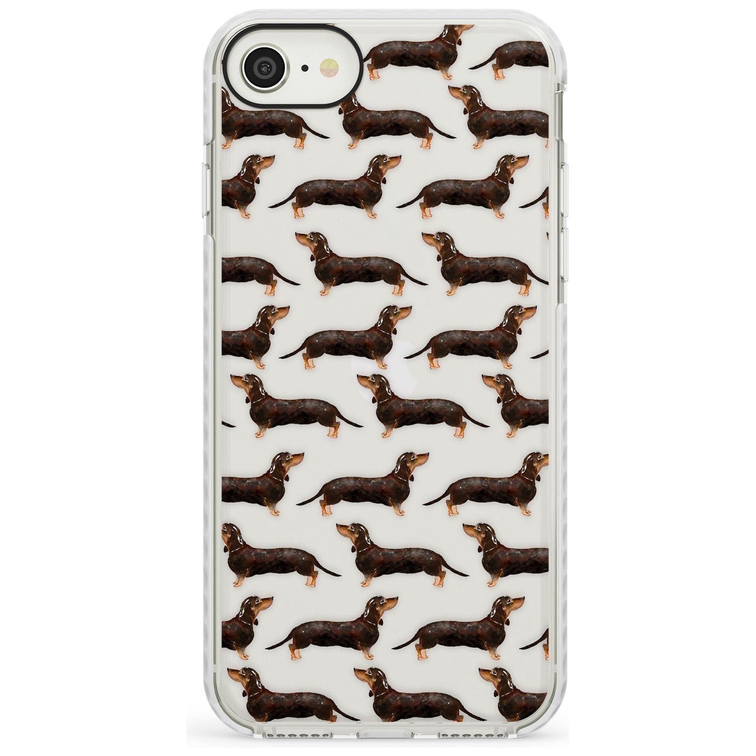 Dachshund (Black & Tan) Watercolour Dog Pattern Impact Phone Case for iPhone SE 8 7 Plus