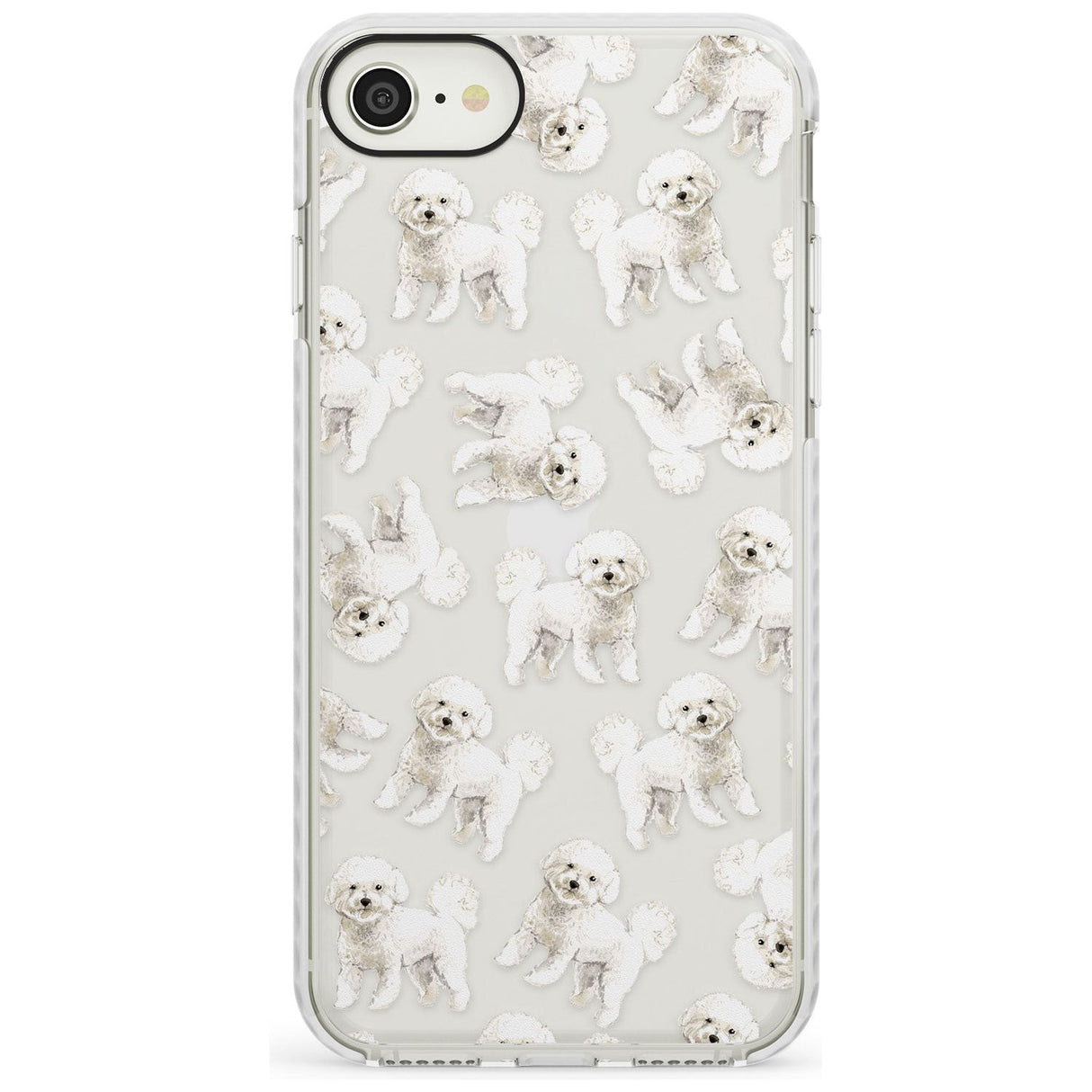 Bichon Frise Watercolour Dog Pattern Impact Phone Case for iPhone SE 8 7 Plus