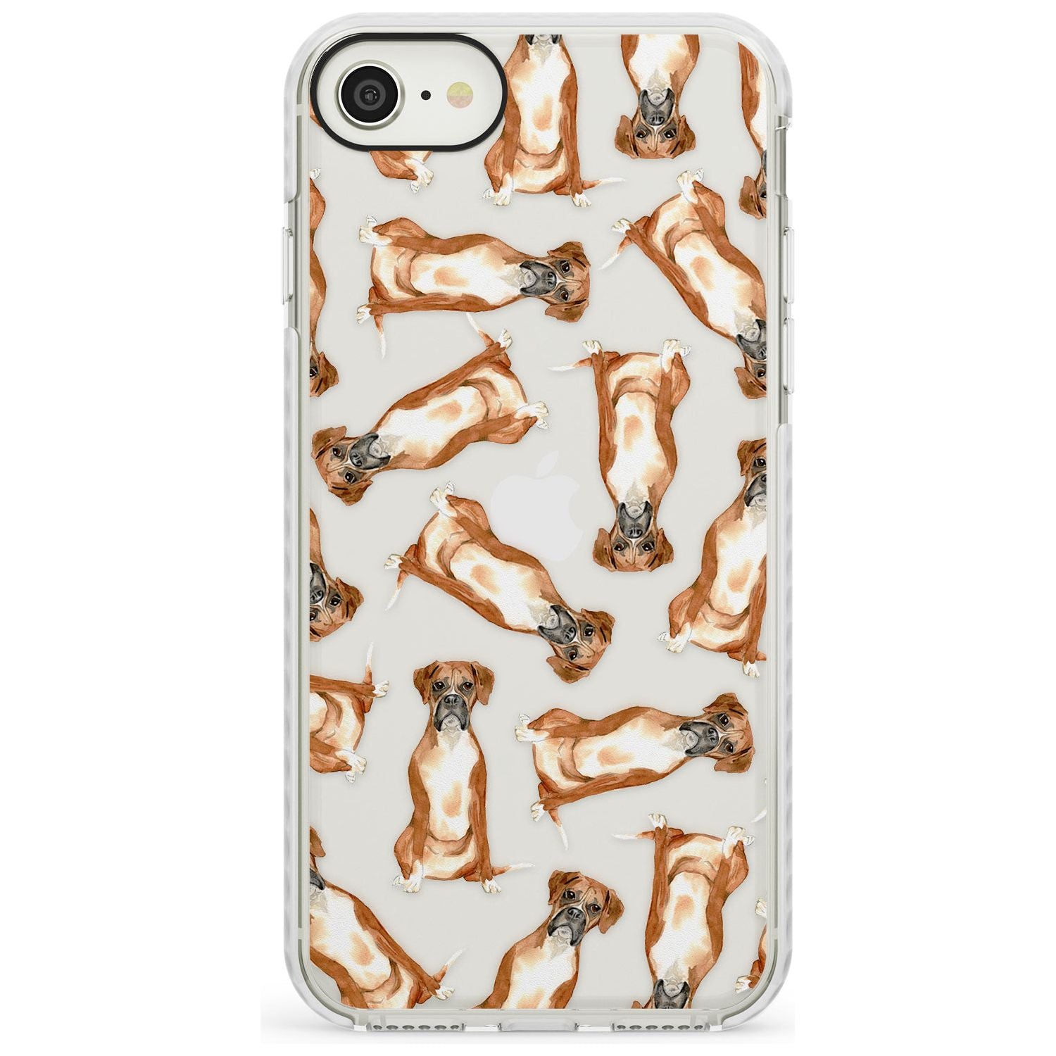 Boxer Watercolour Dog Pattern Impact Phone Case for iPhone SE 8 7 Plus