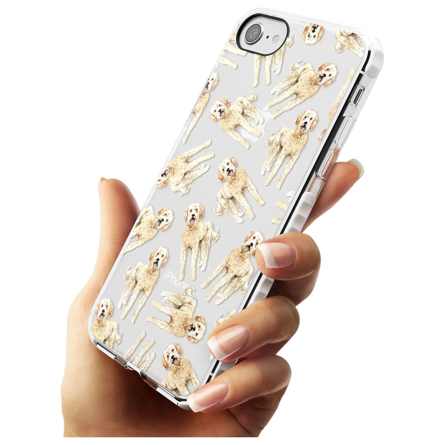 Goldendoodle Watercolour Dog Pattern Impact Phone Case for iPhone SE 8 7 Plus