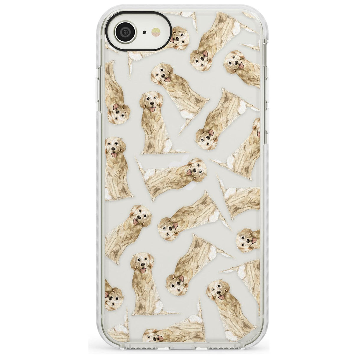 Golden Retriever Watercolour Dog Pattern Impact Phone Case for iPhone SE 8 7 Plus