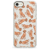 Hungarian Vizsla Watercolour Dog Pattern Impact Phone Case for iPhone SE 8 7 Plus