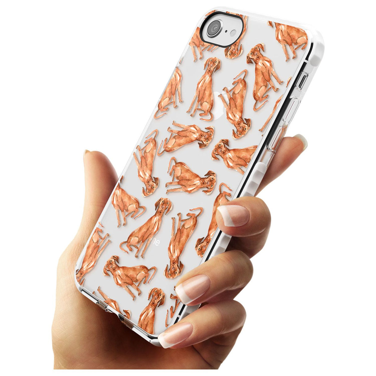 Hungarian Vizsla Watercolour Dog Pattern Impact Phone Case for iPhone SE 8 7 Plus