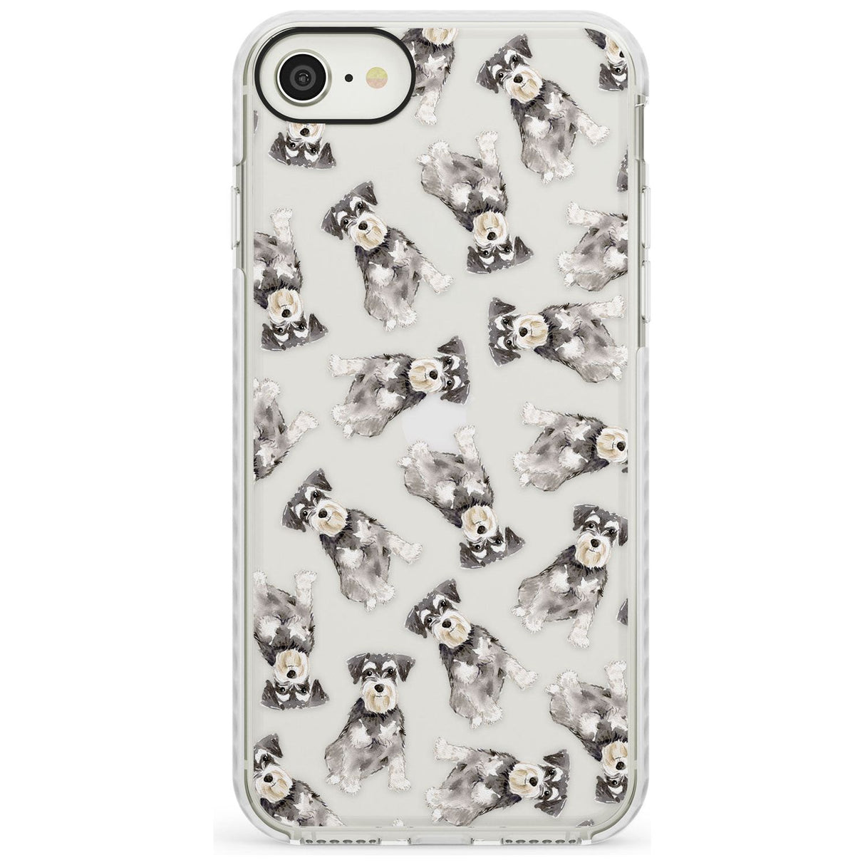 Miniature Schnauzer Watercolour Dog Pattern Impact Phone Case for iPhone SE 8 7 Plus