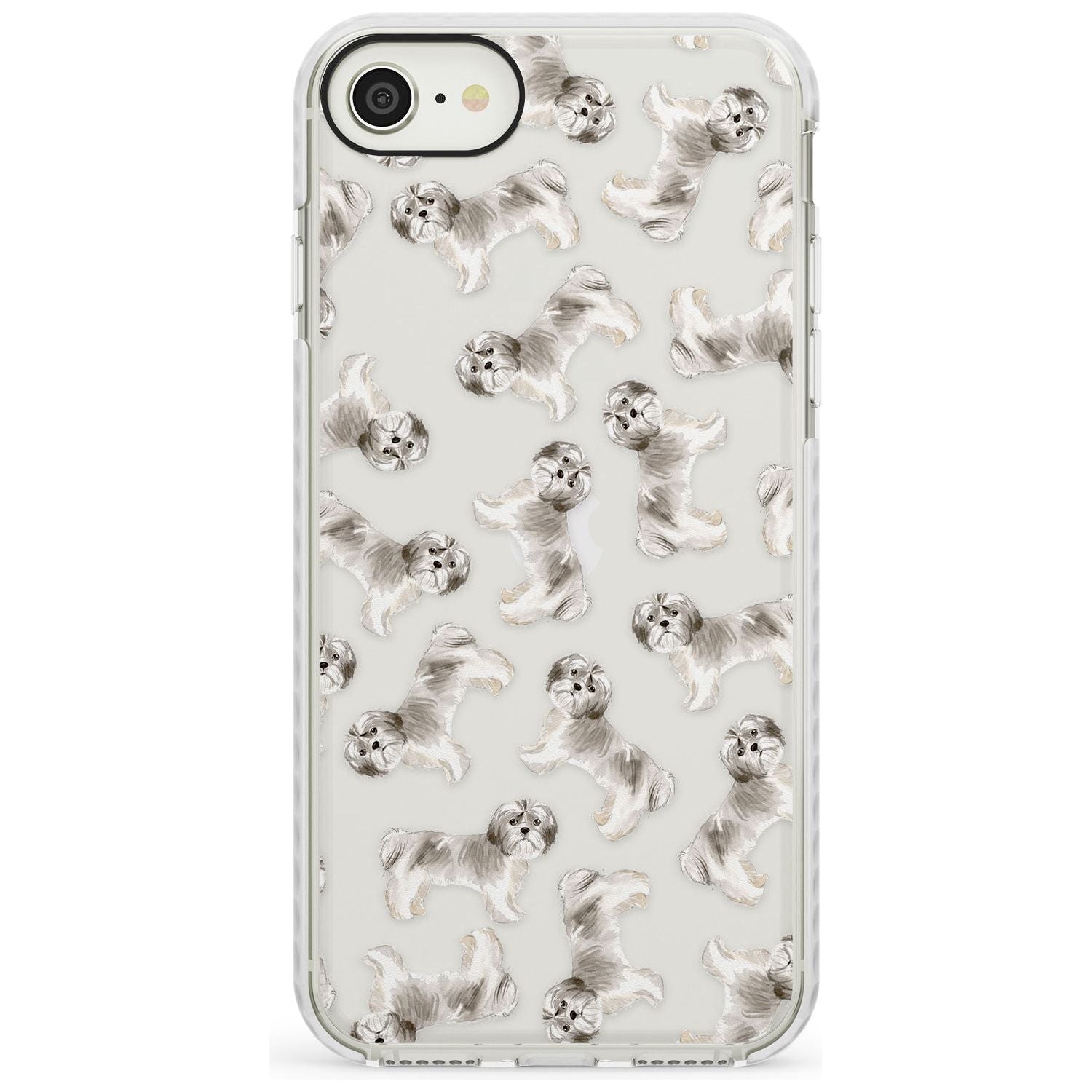 Shih tzu (Short Hair) Watercolour Dog Pattern Impact Phone Case for iPhone SE 8 7 Plus
