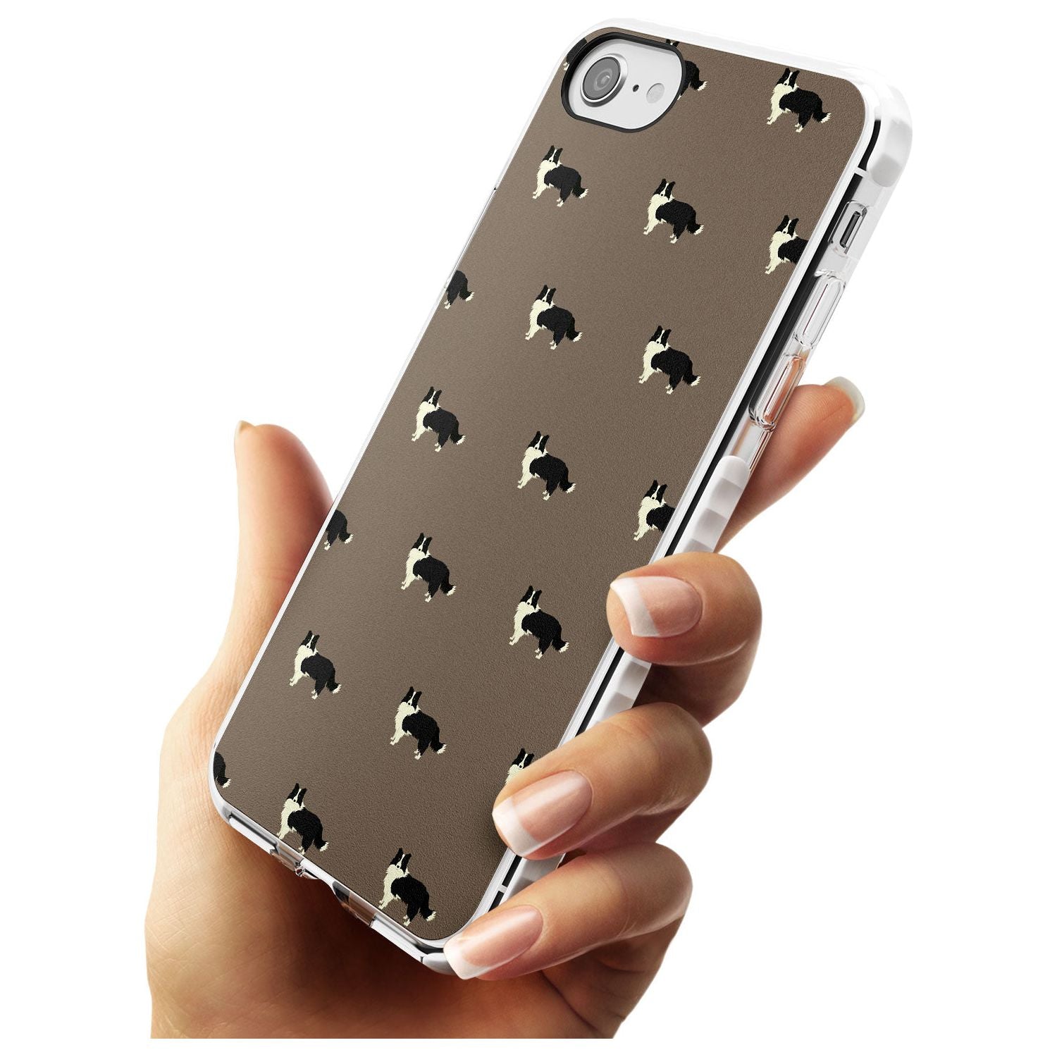 Border Collie Dog Pattern Impact Phone Case for iPhone SE 8 7 Plus