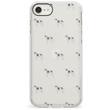 Greyhound Dog Pattern Clear Impact Phone Case for iPhone SE 8 7 Plus