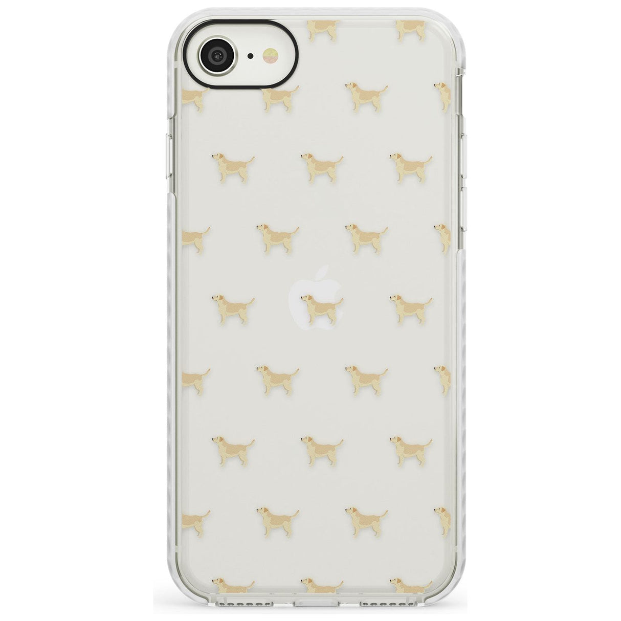 Tan Labrador Dog Pattern Clear Impact Phone Case for iPhone SE 8 7 Plus