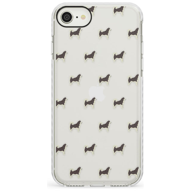 Alaskan Malamute Dog Pattern Clear Impact Phone Case for iPhone SE 8 7 Plus