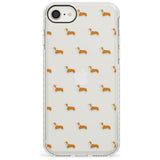 Pembroke Welsh Corgi Dog Pattern Clear Impact Phone Case for iPhone SE 8 7 Plus