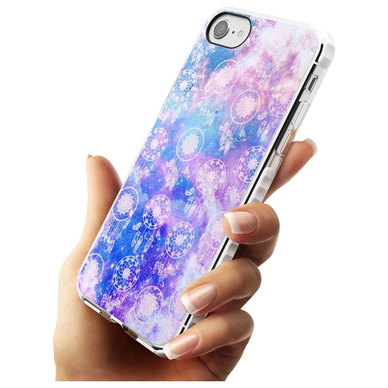 Dreamcatcher Pattern Galaxy Print Tie Dye Impact Phone Case for iPhone SE 8 7 Plus