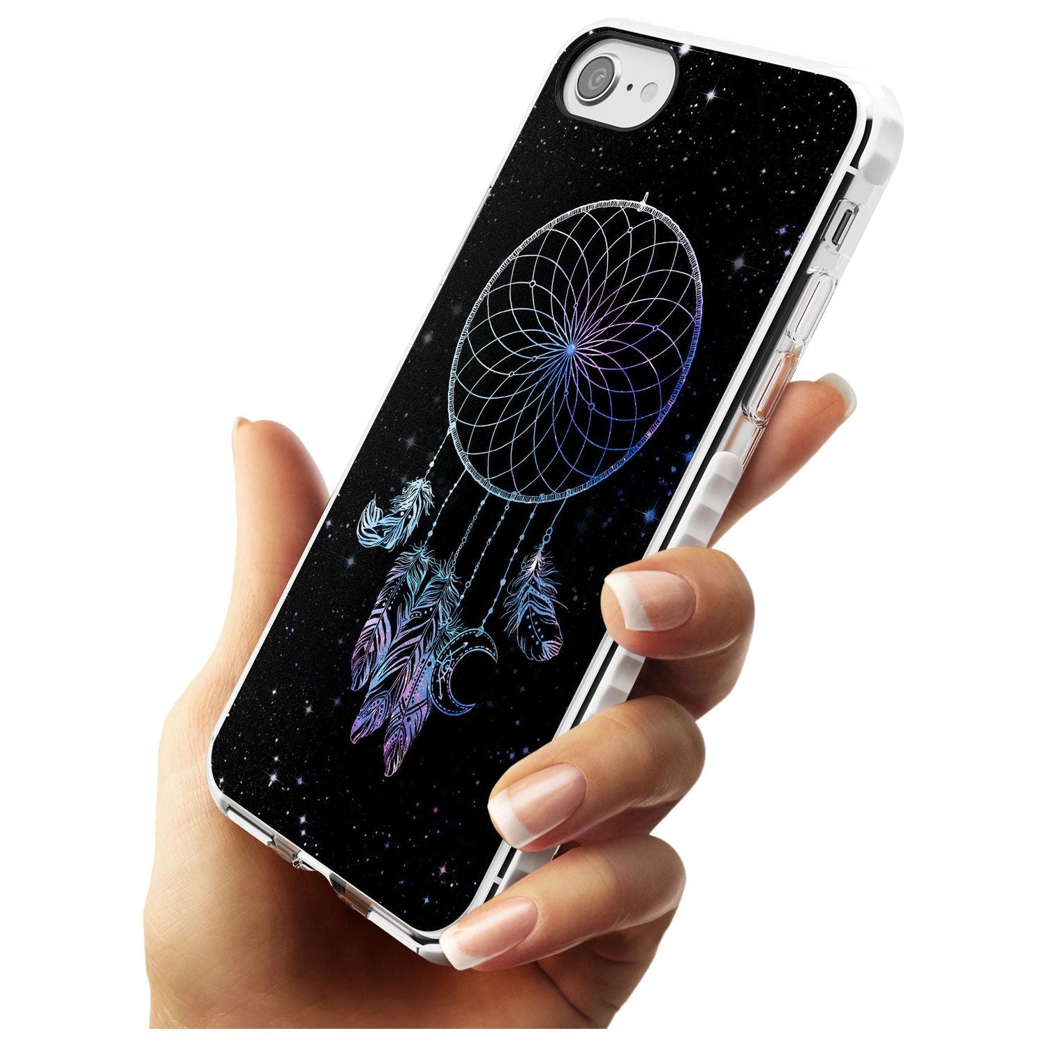 Dreamcatcher Space Stars Galaxy Print Impact Phone Case for iPhone SE 8 7 Plus