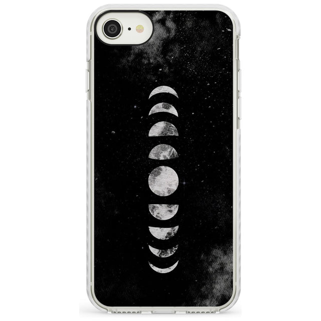 Watercolour Moon Phases Impact Phone Case for iPhone SE 8 7 Plus