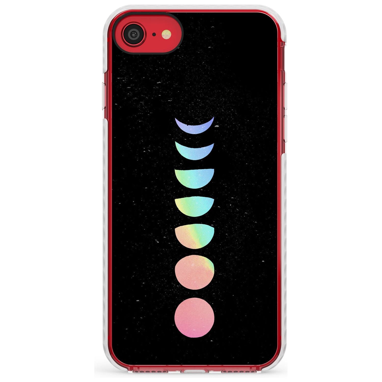 Pastel Moon Phases Slim TPU Phone Case for iPhone SE 8 7 Plus