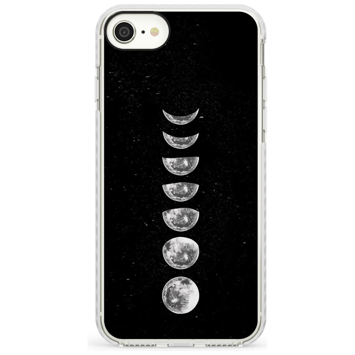 Light Watercolour Moons Slim TPU Phone Case for iPhone SE 8 7 Plus