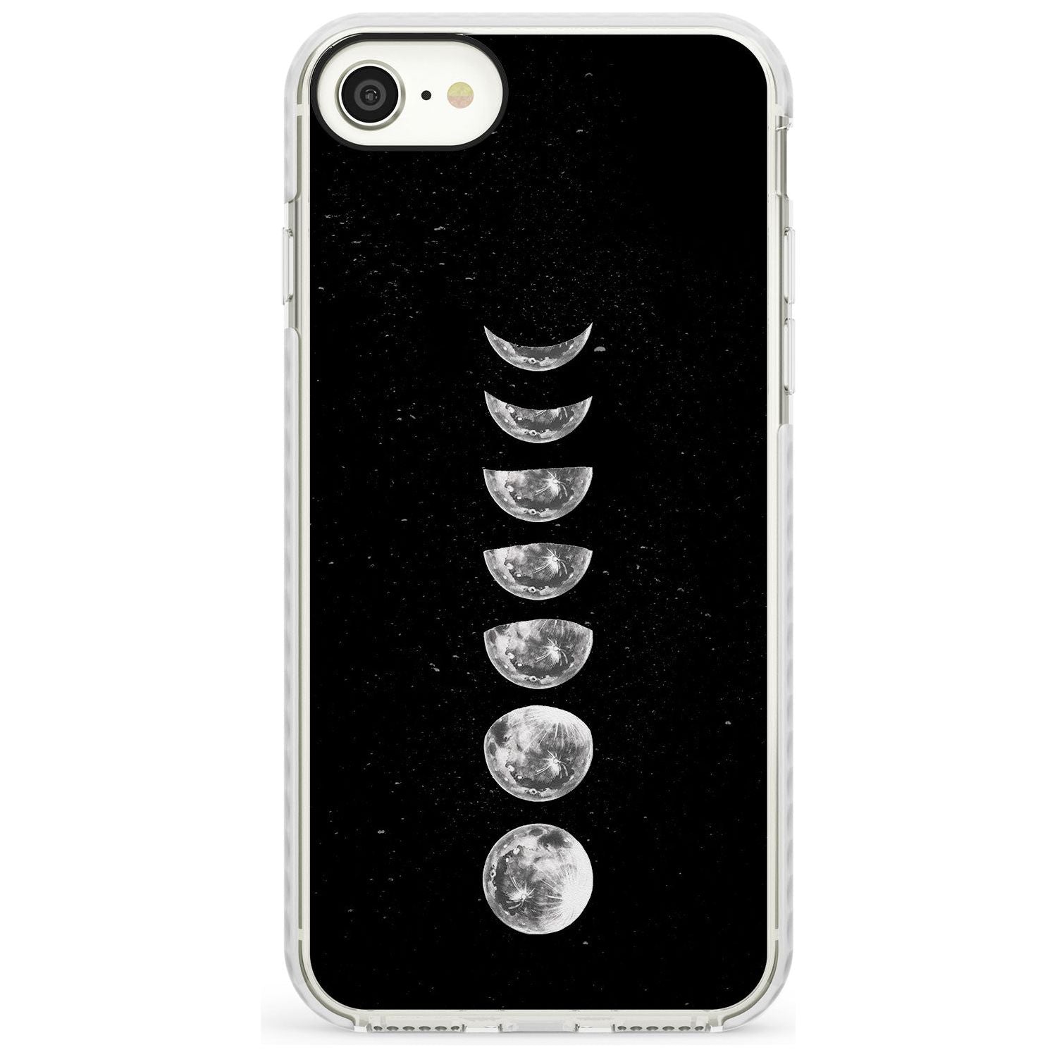 Light Watercolour Moons Slim TPU Phone Case for iPhone SE 8 7 Plus