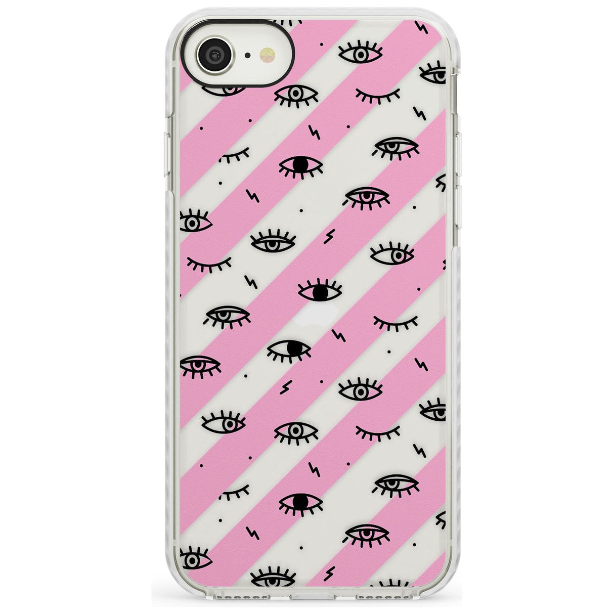 Pink Stripe Eyes iPhone Case  Impact Case Phone Case - Case Warehouse