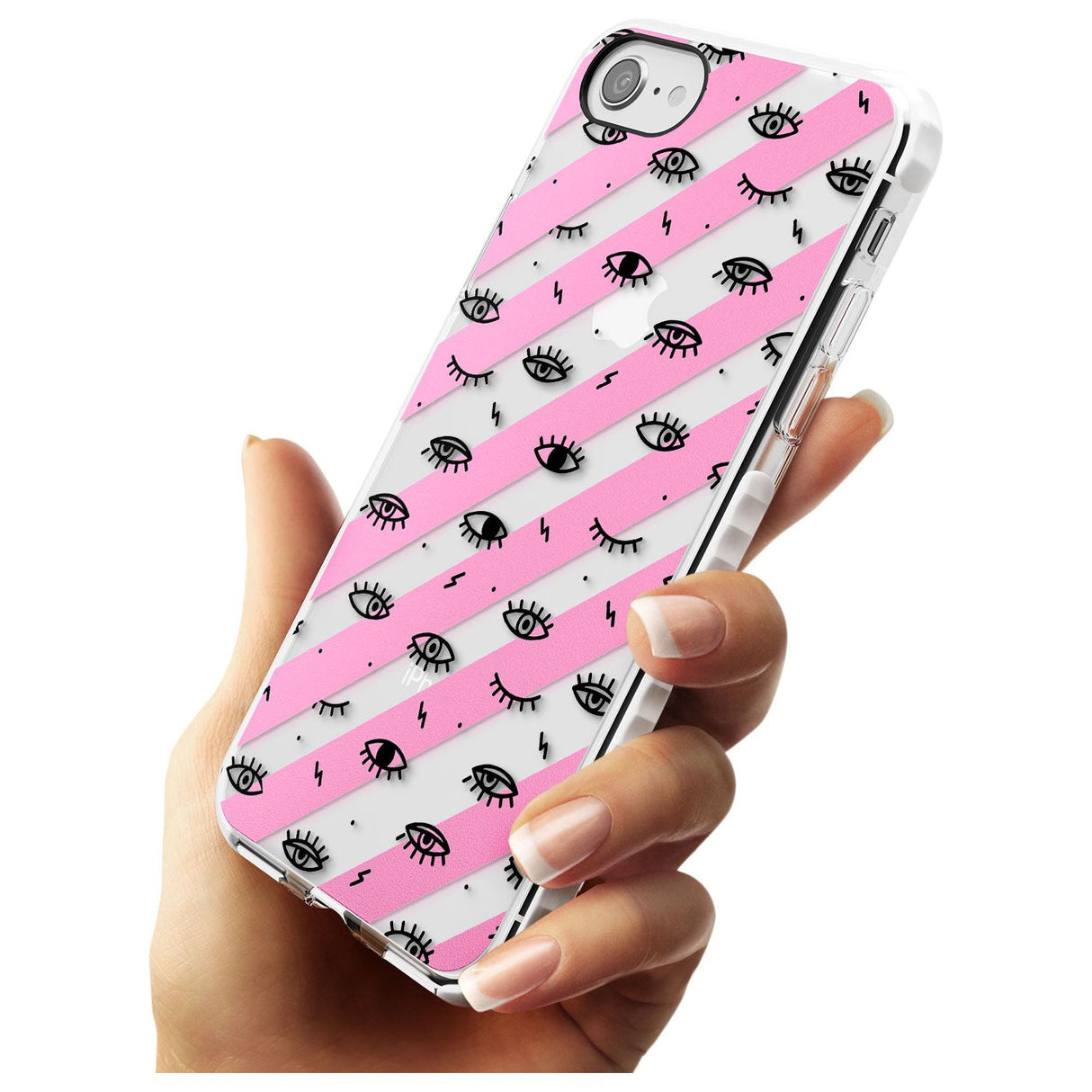 Pink Stripe Eyes iPhone Case   Phone Case - Case Warehouse