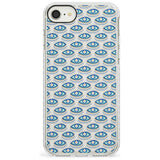 Eyes & Crosses (Clear) Psychedelic Eyes Pattern Impact Phone Case for iPhone SE 8 7 Plus