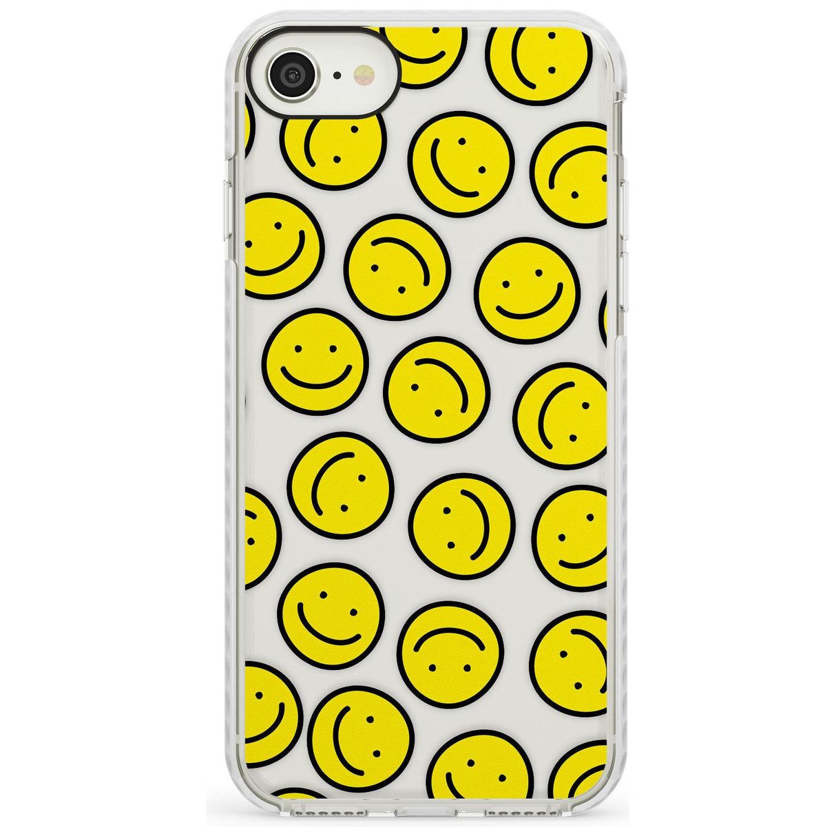 Happy Face Clear Pattern iPhone Case  Impact Case Phone Case - Case Warehouse