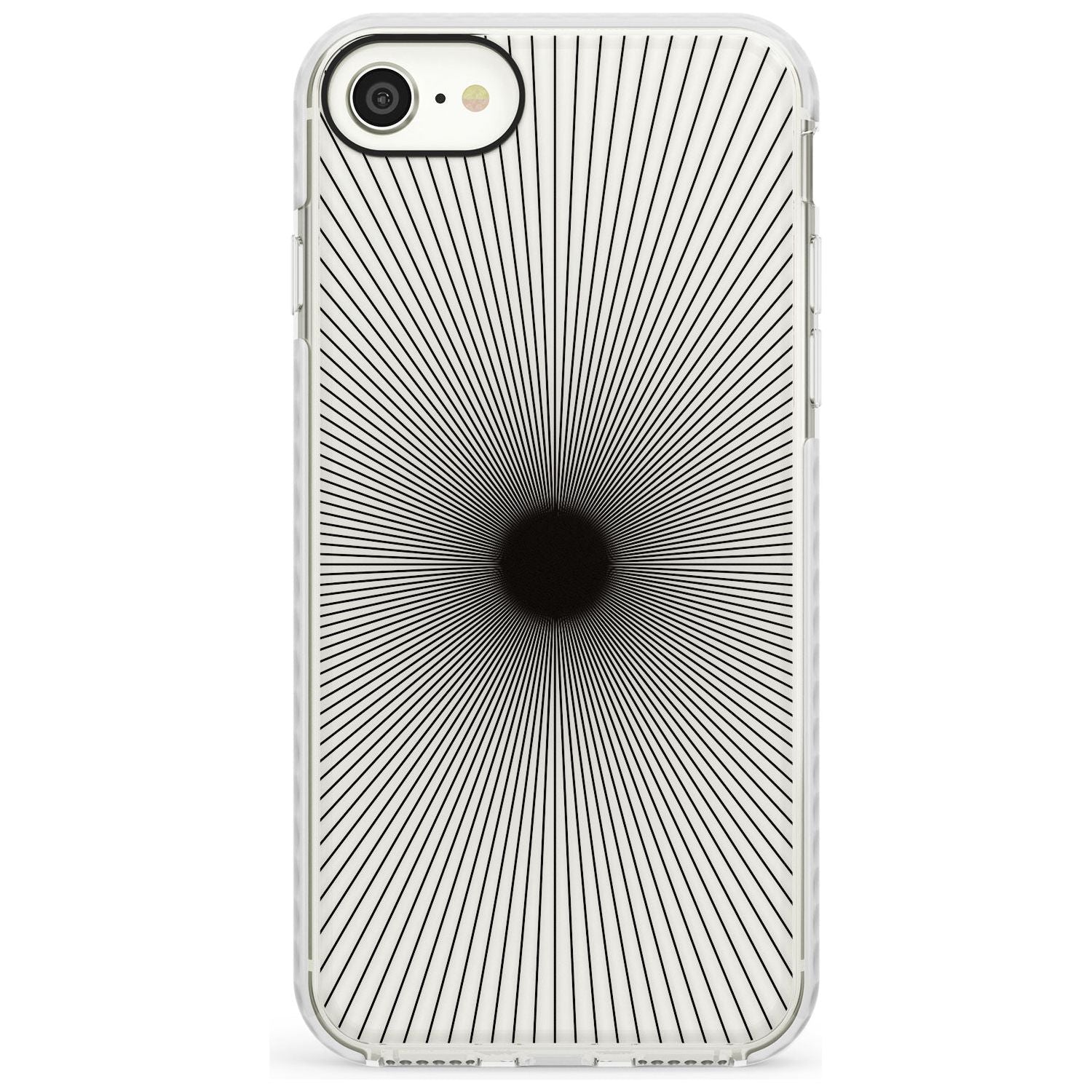 Abstract Lines: Sunburst Slim TPU Phone Case for iPhone SE 8 7 Plus