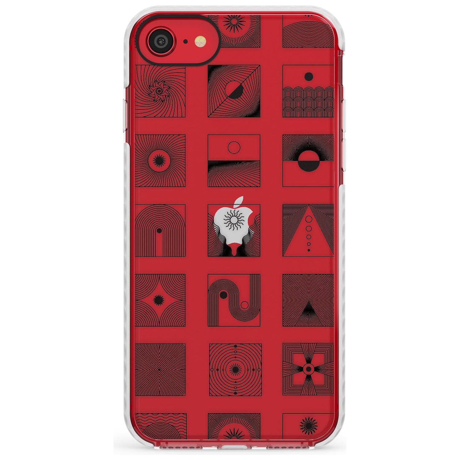 Abstract Lines: Mixed Pattern #1 Slim TPU Phone Case for iPhone SE 8 7 Plus