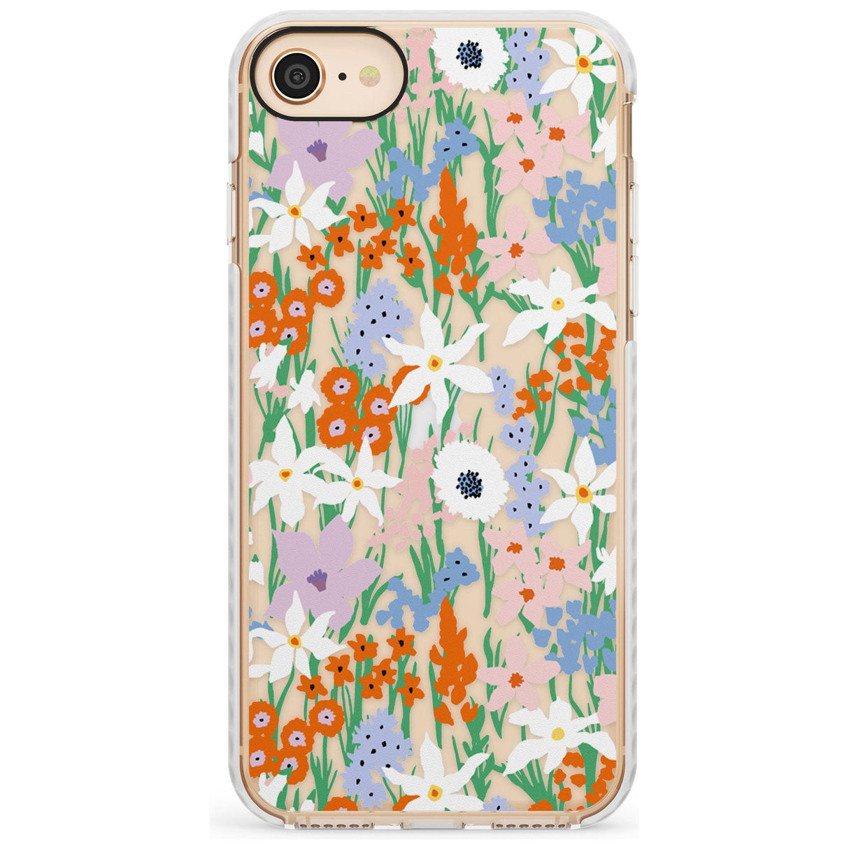 Springtime Meadow: Transparent Slim TPU Phone Case for iPhone SE 8 7 Plus