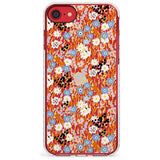 Busy Floral Mix: Transparent Slim TPU Phone Case for iPhone SE 8 7 Plus