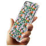 Jazzy Floral Mix: Solid Slim TPU Phone Case for iPhone SE 8 7 Plus