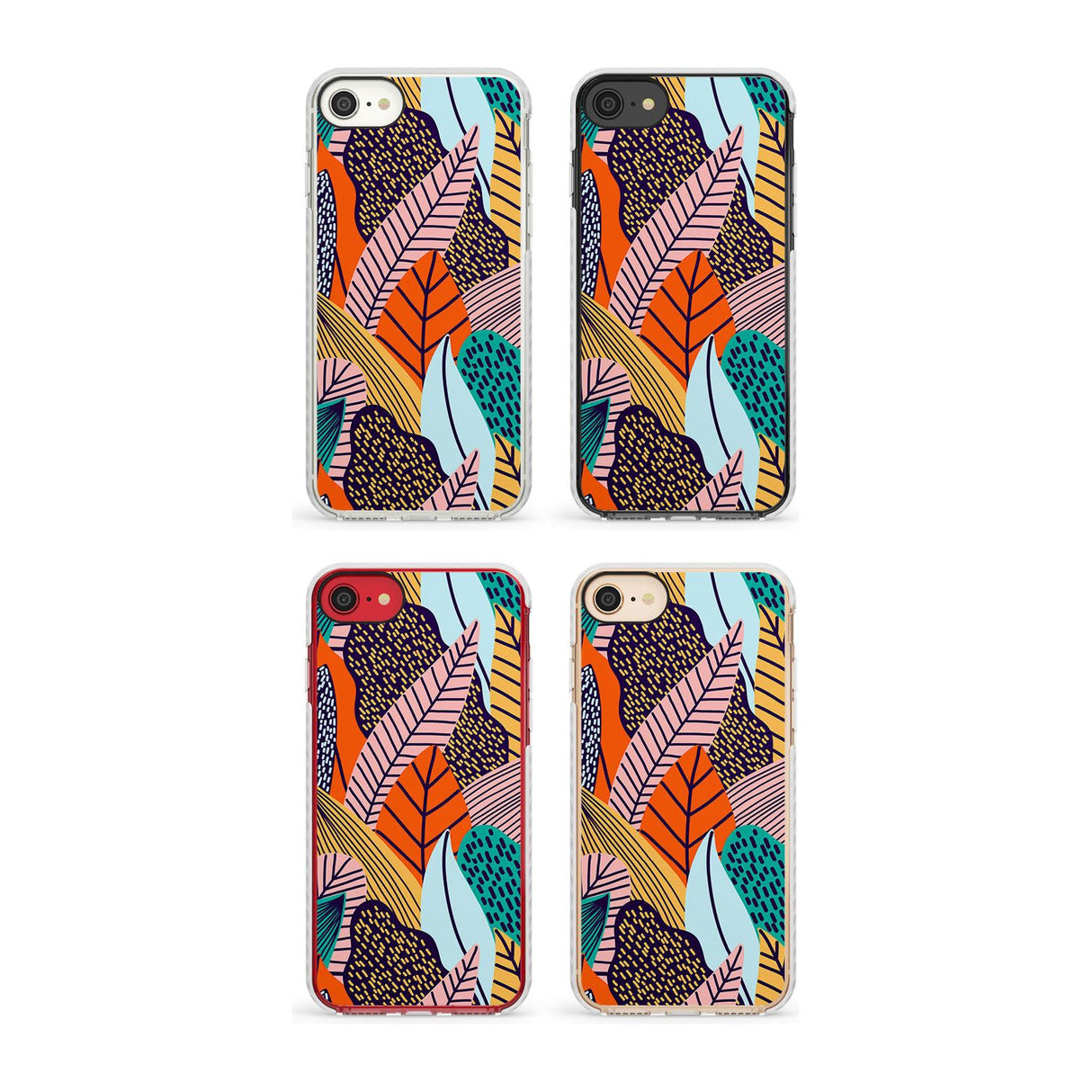 Abstract Leaves Phone Case for iPhone SE