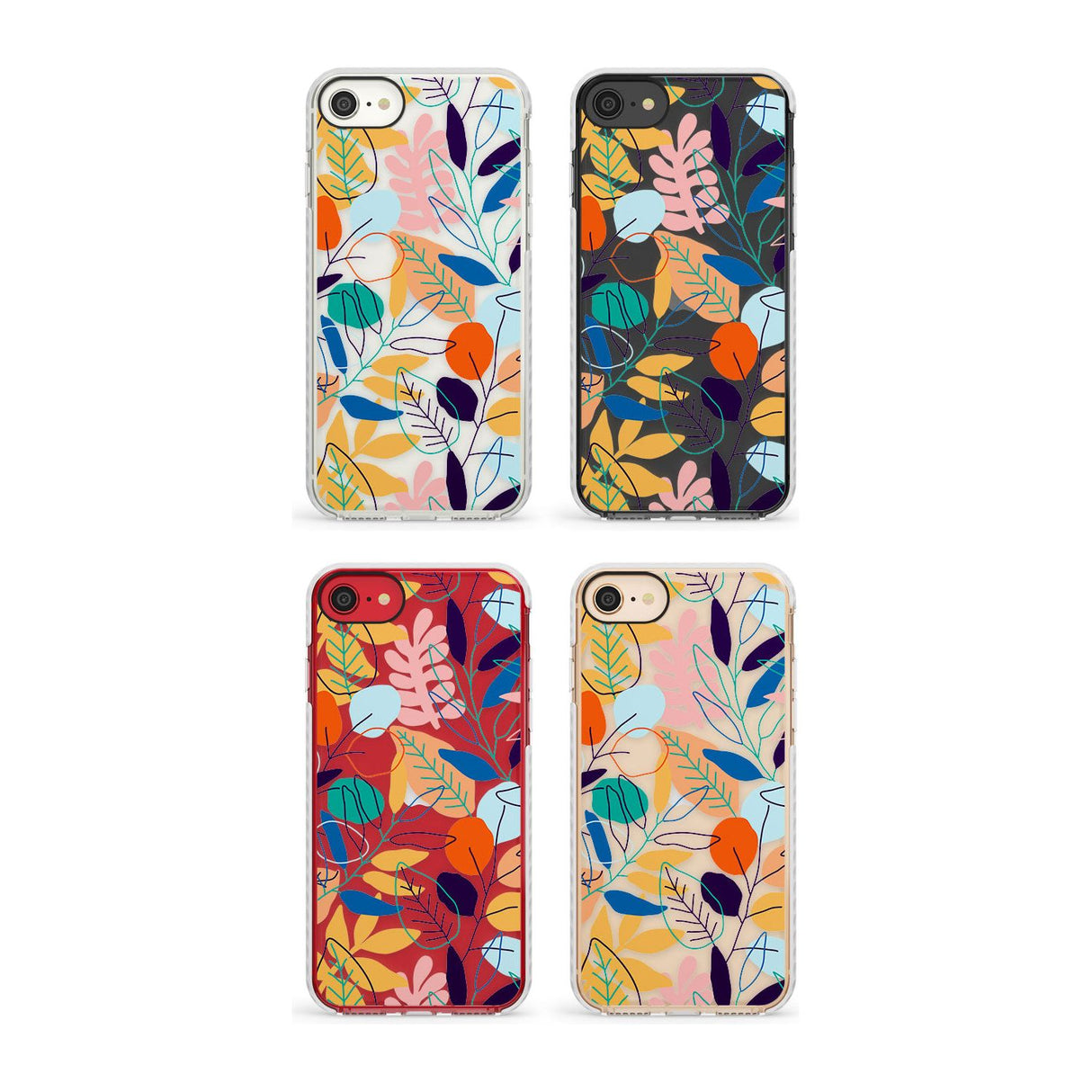 Abstract Leaves Phone Case for iPhone SE